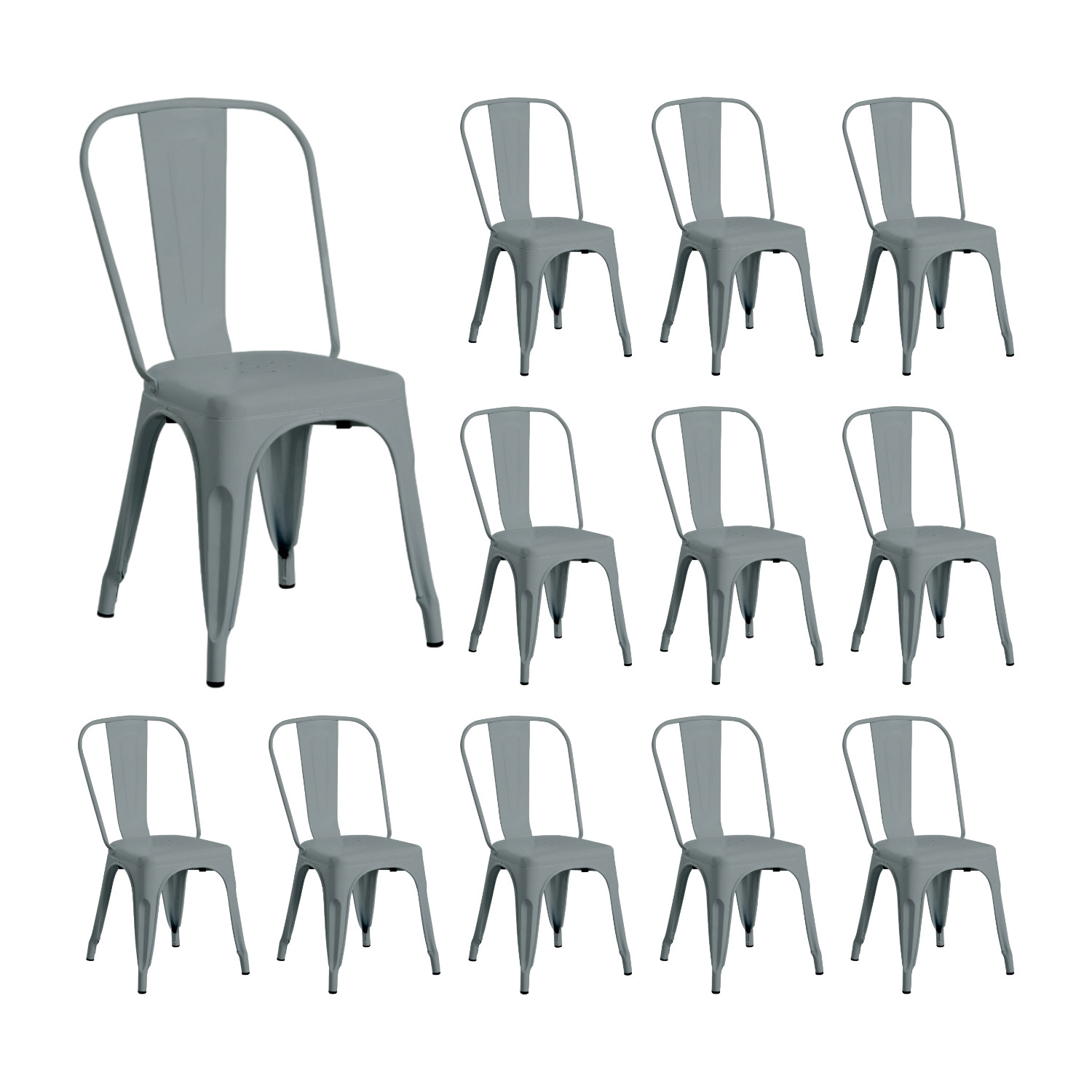 Pack 12 Sillas Industriales Strong 45x54x85cm Thinia Home Sillas de Comedor 1